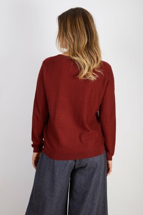 COTTON BLEND KNIT TERRACOTA