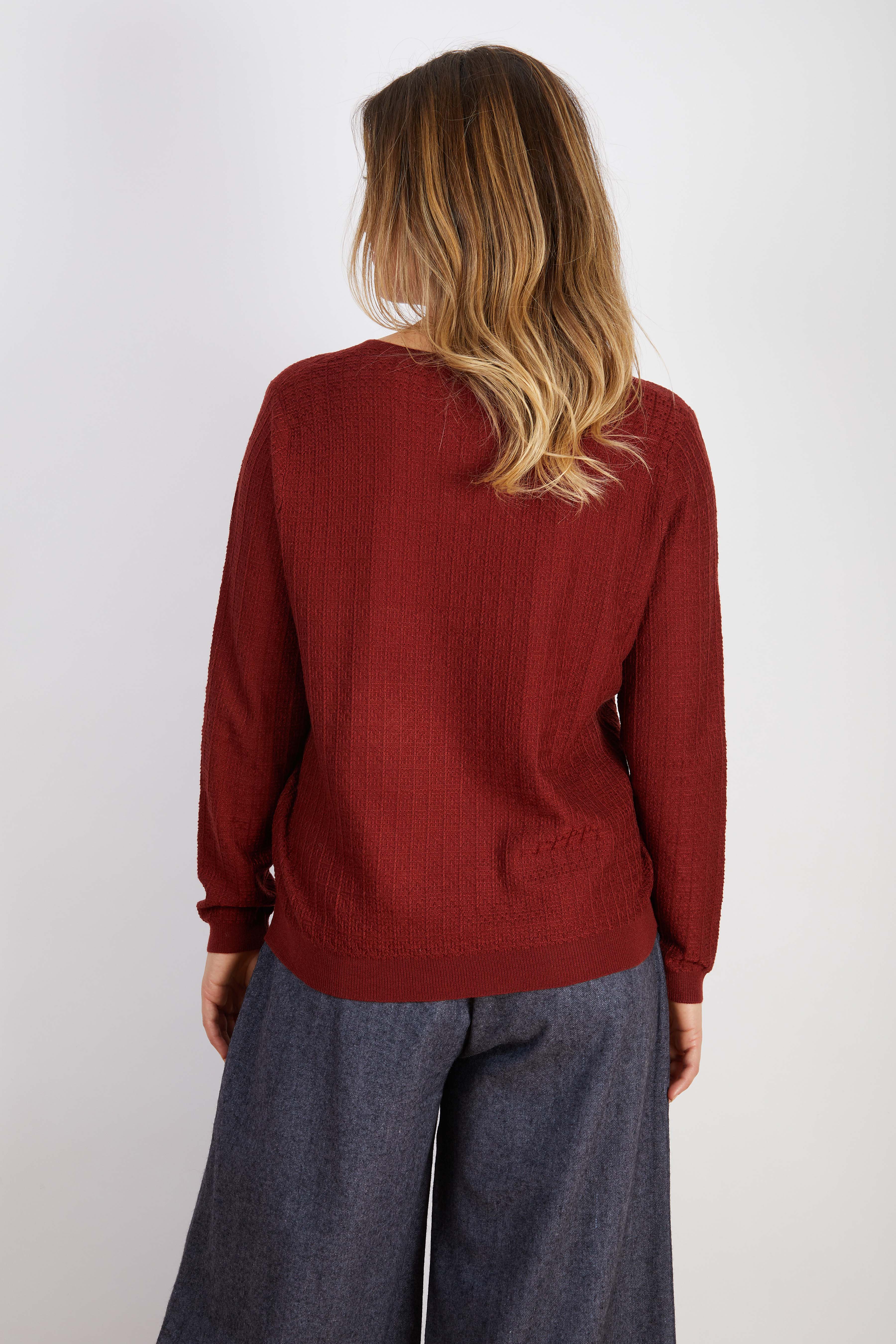 COTTON BLEND KNIT TERRACOTA