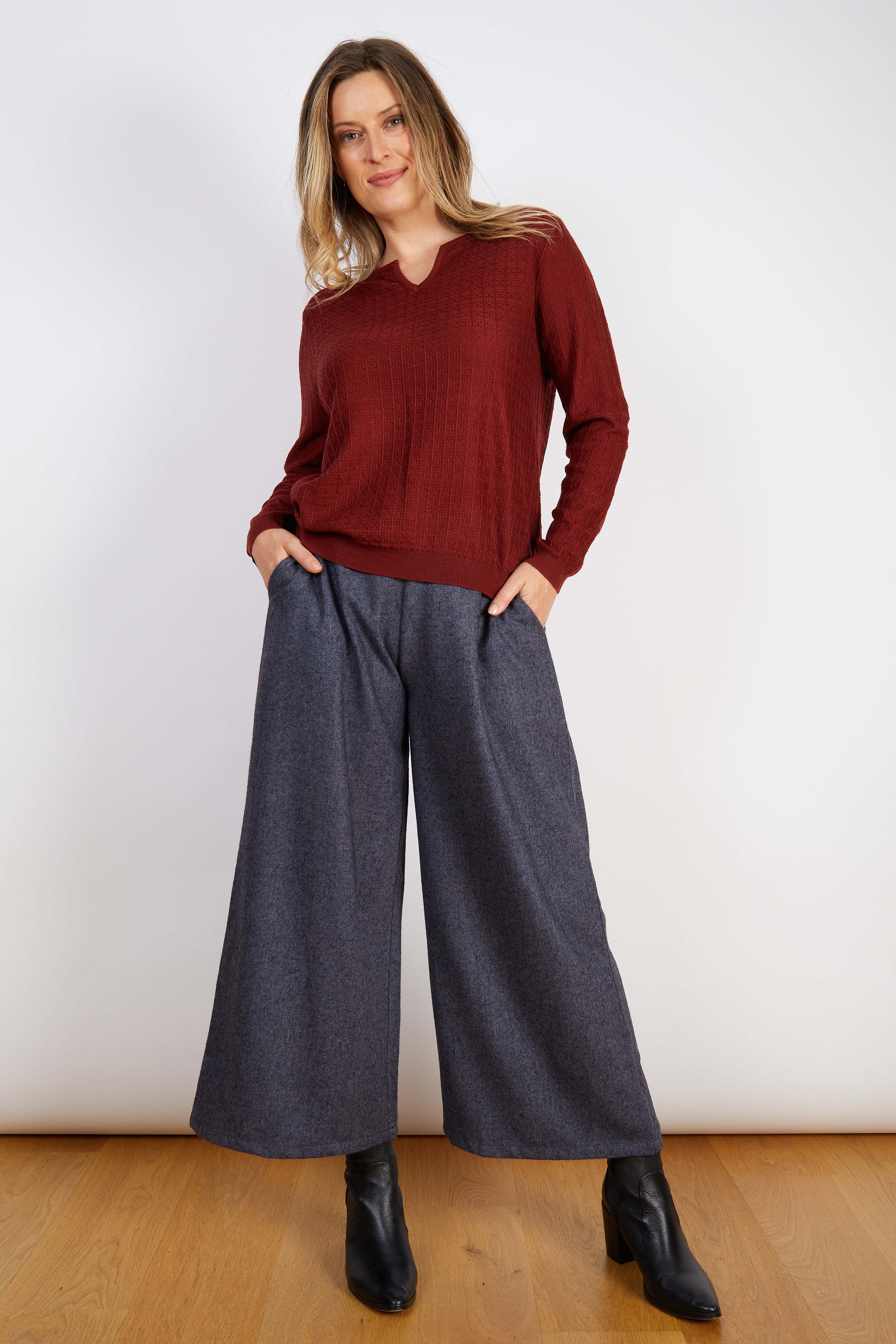 COTTON BLEND KNIT TERRACOTA