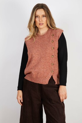 WOOL BLEND VEST BLUSH
