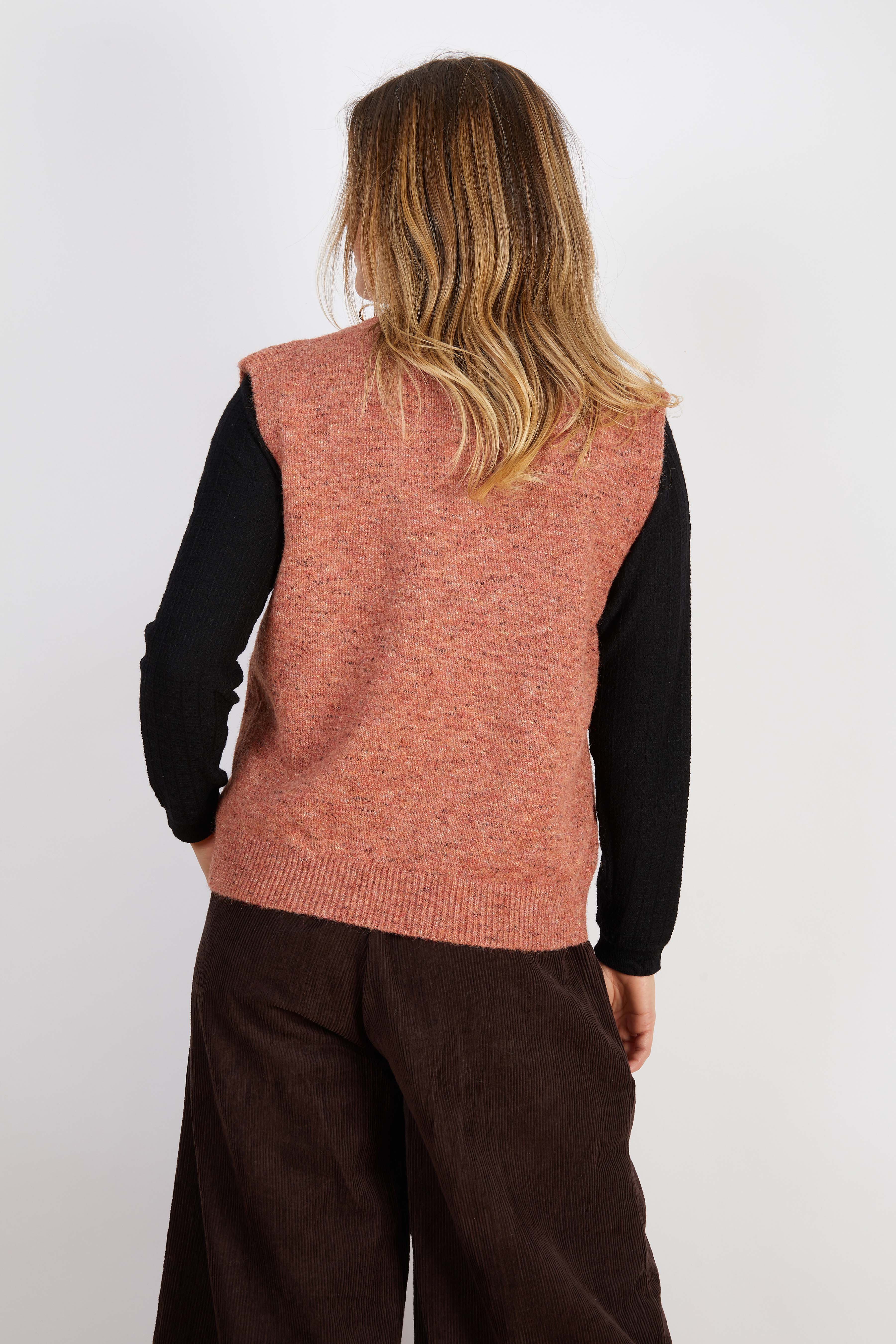 WOOL BLEND VEST BLUSH
