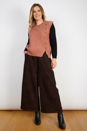 WOOL BLEND VEST BLUSH