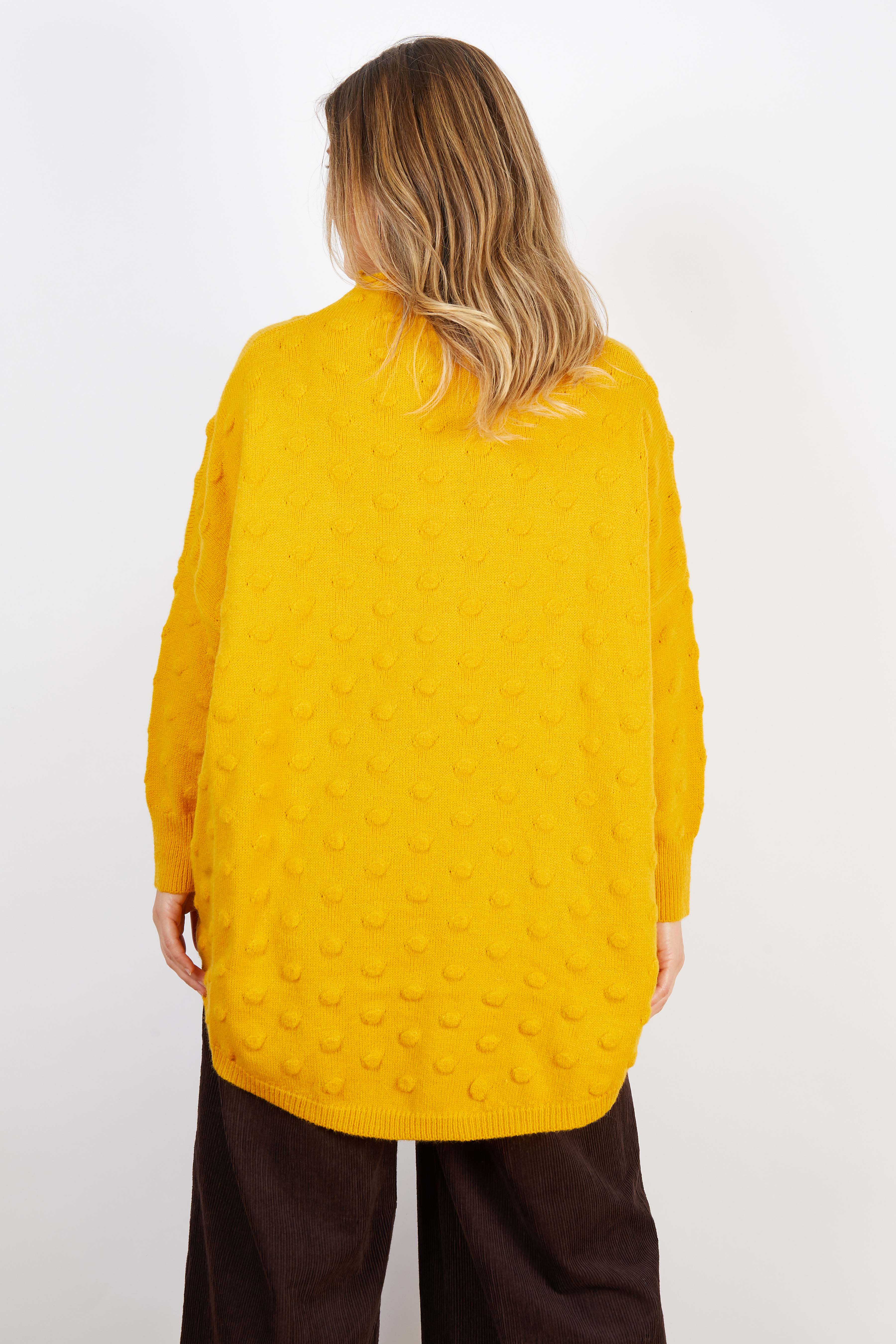 WOOL BLEND KNIT SUNFLOWER