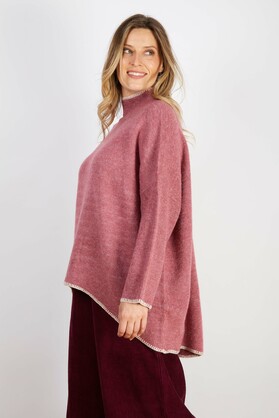 WOOL BLEND KNIT PINK BLUSH