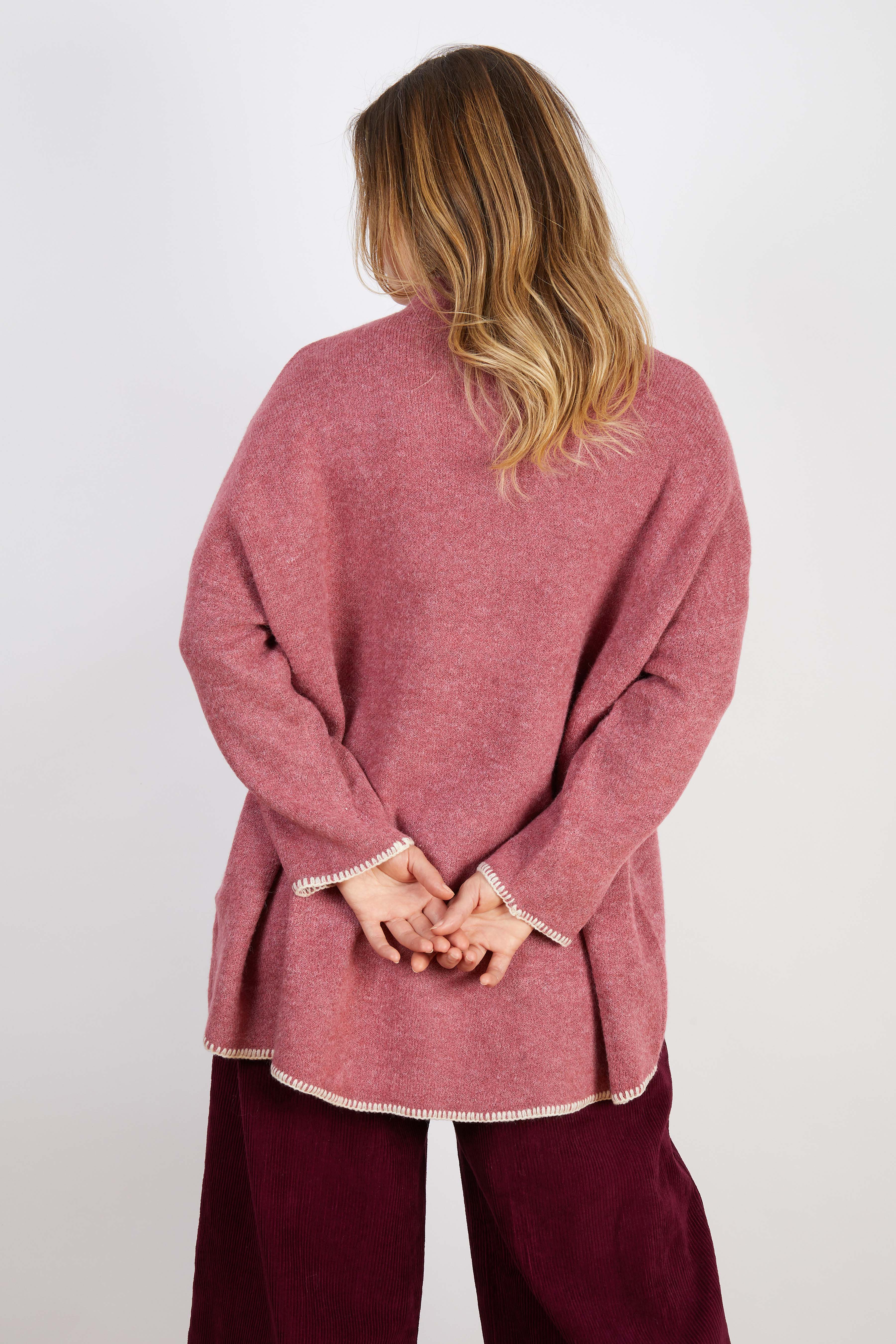 WOOL BLEND KNIT PINK BLUSH