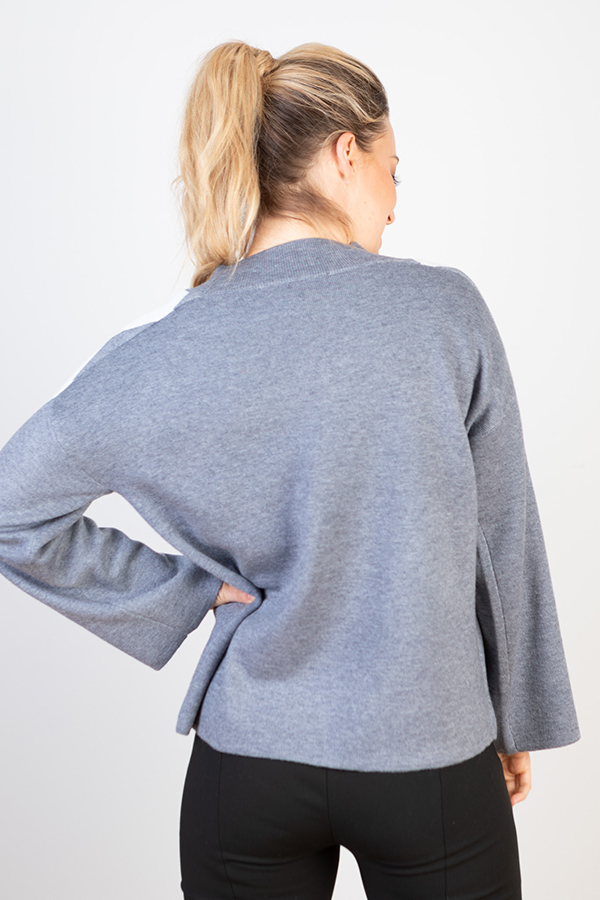 WOOL & ACRYLIC KNIT - GREY