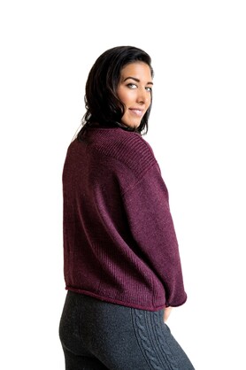 WOOL & ACRYLIC KNIT - WINE