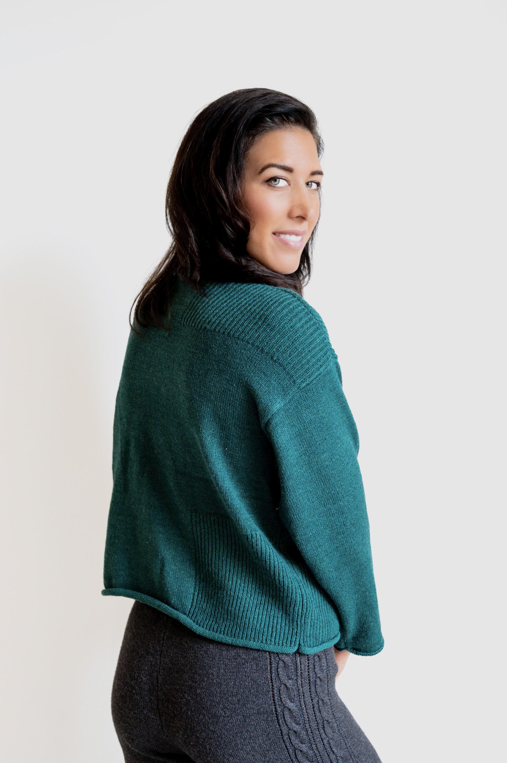WOOL & ACRYLIC KNIT - TEAL