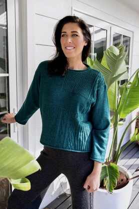WOOL & ACRYLIC KNIT - TEAL