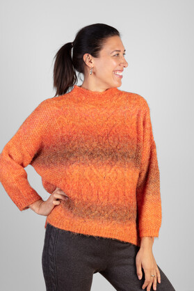 ACRYLIC KNIT - TANGERINE