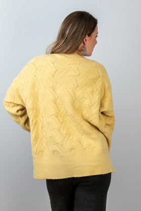 WOOL & ACRYLIC KNIT - LEMON