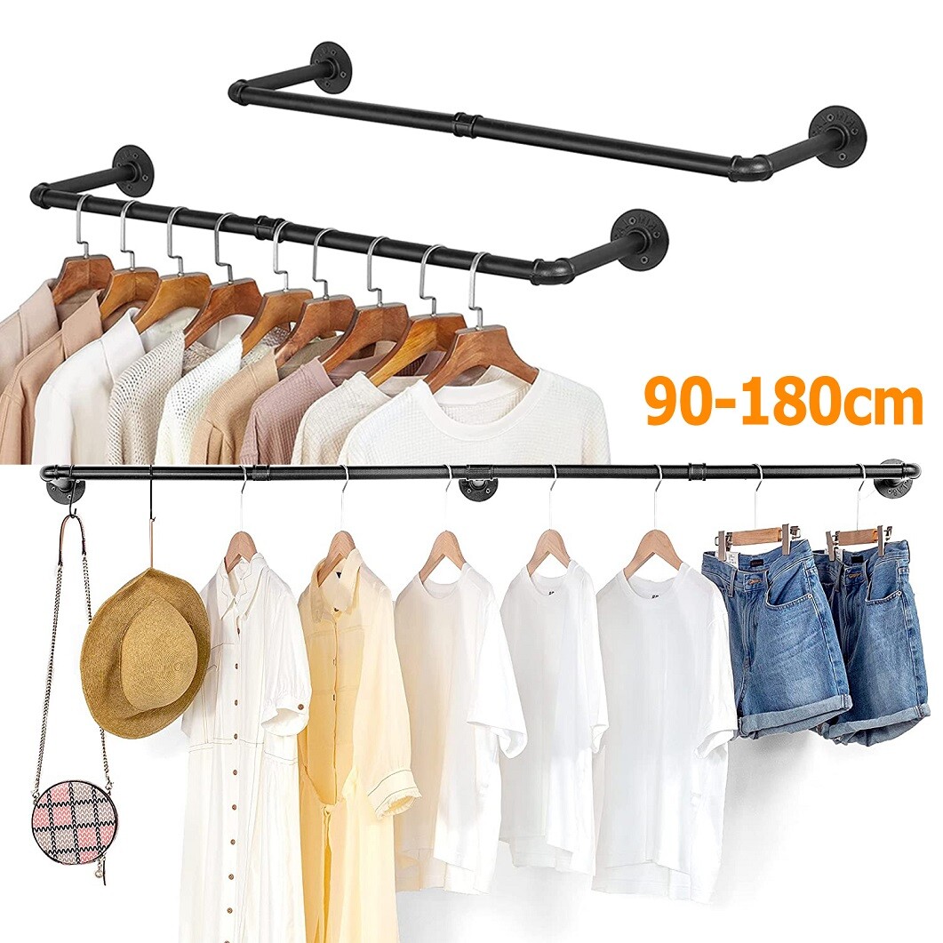 Adjustable Wall-Mounted Clothes Rack (90–180 cm)