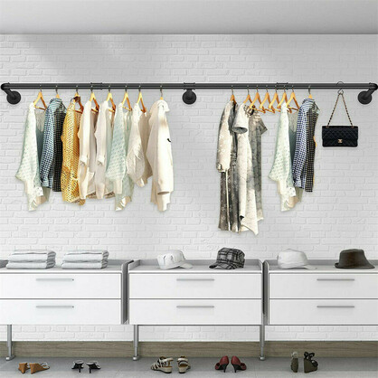 Adjustable Wall-Mounted Clothes Rack (90–180 cm)