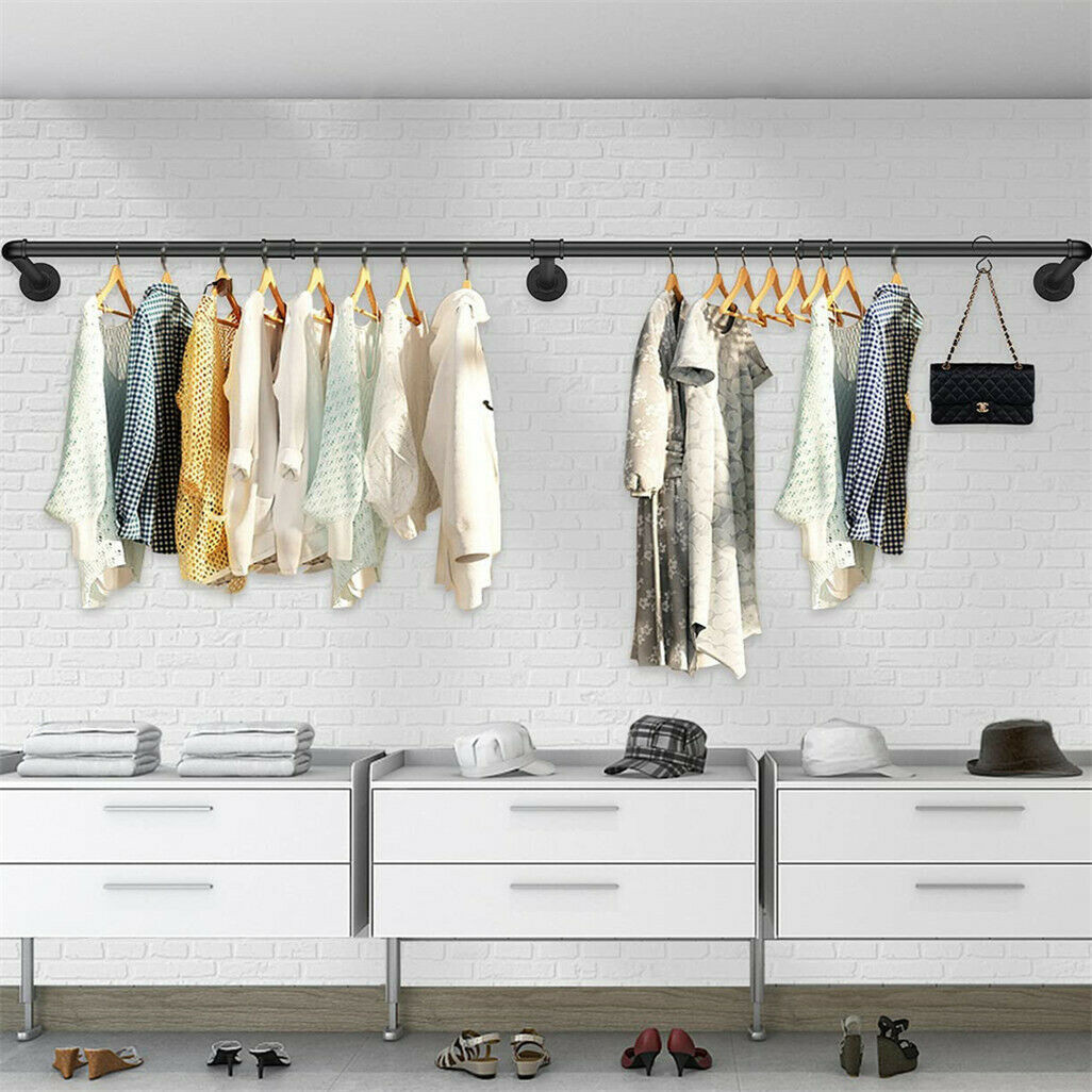Adjustable Wall-Mounted Clothes Rack (90–180 cm)