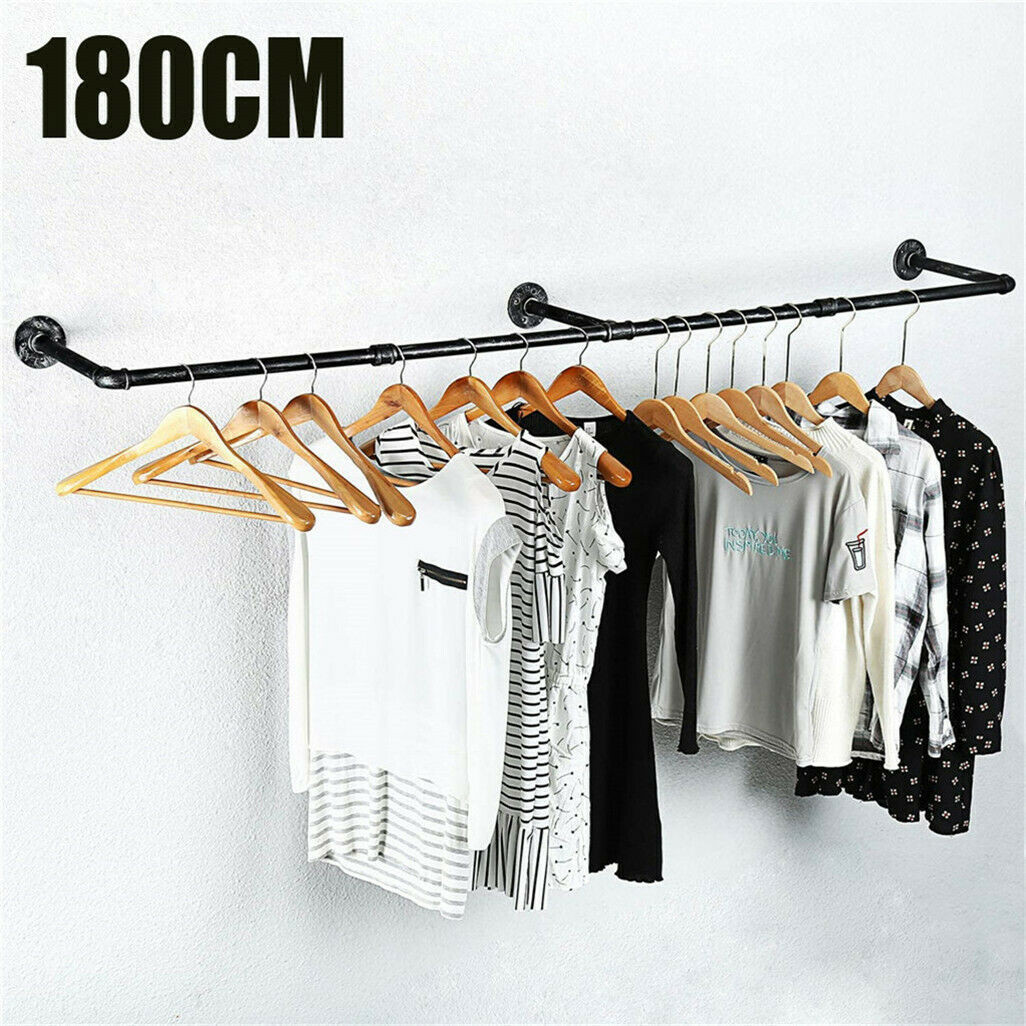 Adjustable Wall-Mounted Clothes Rack (90–180 cm)
