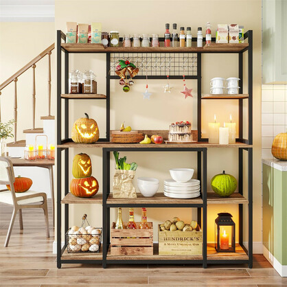 XXL Large Kitchen Bakers Rack Freestanding Microwave Stand Kitchen Storage Shelf