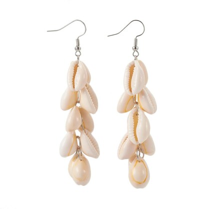Cowrie Shell Dangle Earrings