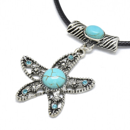 Turquoise Starfish Pendant