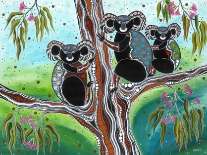 Postcard Koalas in the Gum Tree