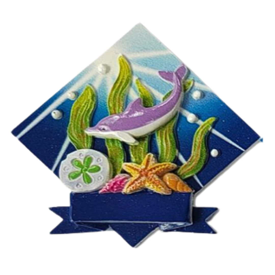 Dolphin with Reef Magnet (square)