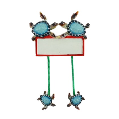 Large String Legs Turtle Fridge Magnet with TOWN NAME