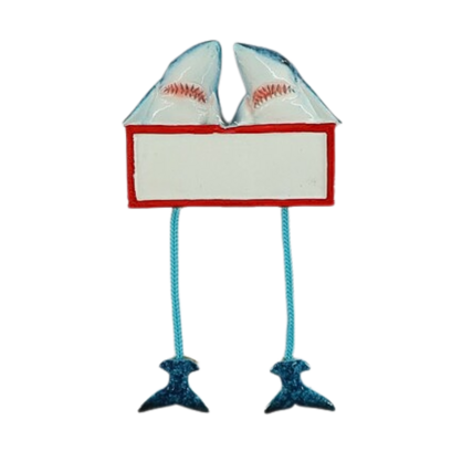 Large String Leg Shark Magnet with TOWN NAME