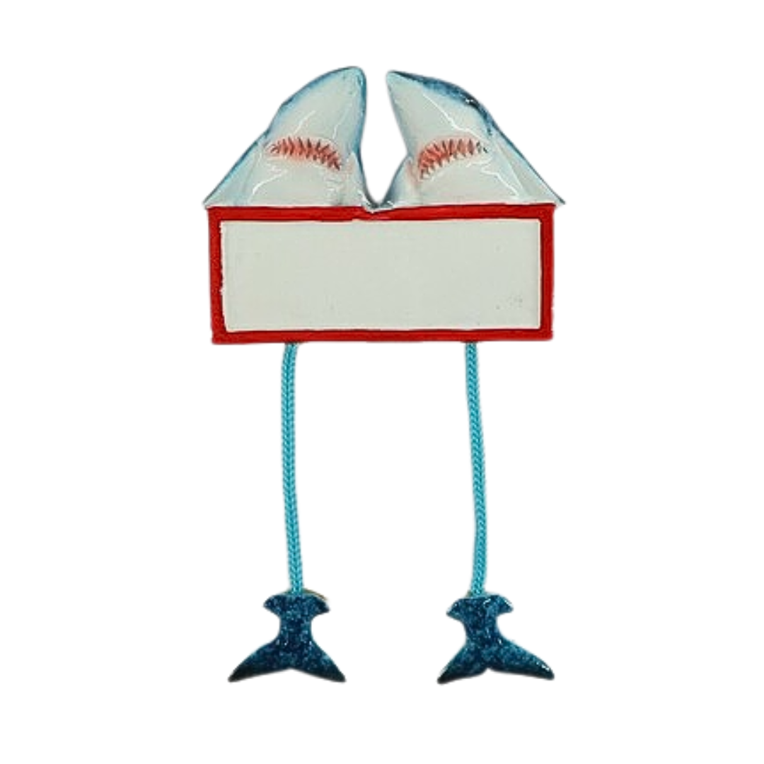 Large String Leg Shark Magnet with TOWN NAME