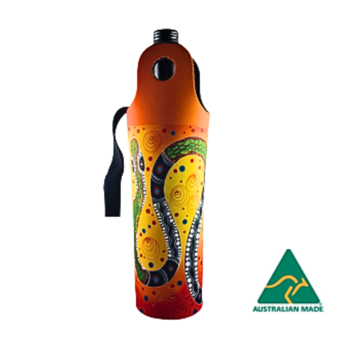 Wine Bottle Cooler - Green Tree Snake