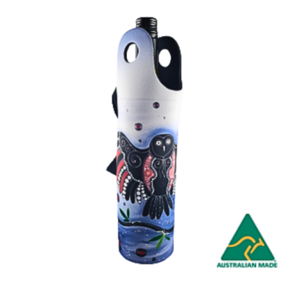 Wine Bottle Cooler - Sootee Owl & Chicks
