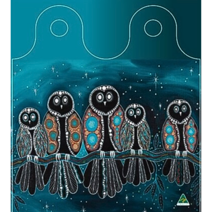 Wine Bottle Cooler - Sootee Owls, Time to Wake