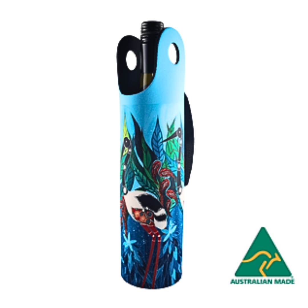 Wine Bottle Cooler - Jabiru & Halaconia