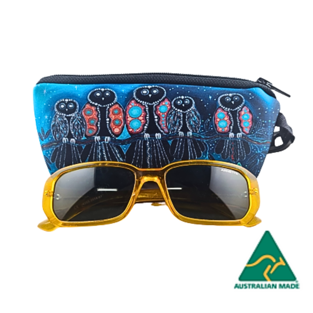 Sunglasses Cover - Sootee owls, Time to wake