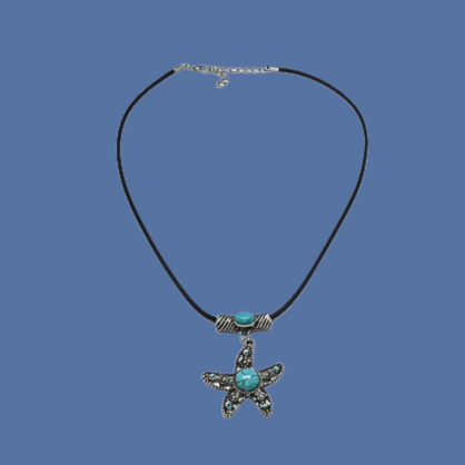 Turquoise Starfish Pendant