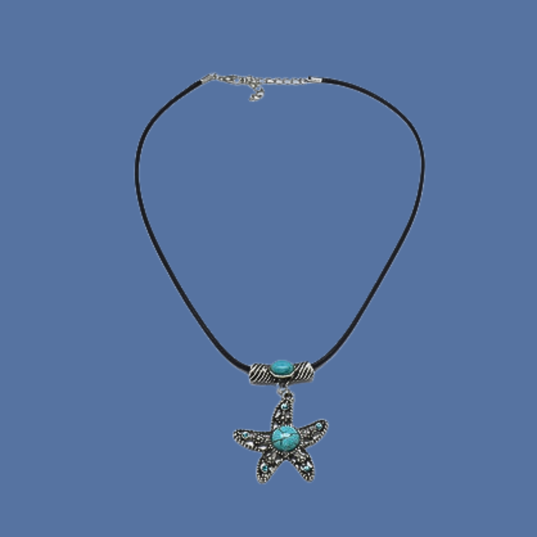 Turquoise Starfish Pendant