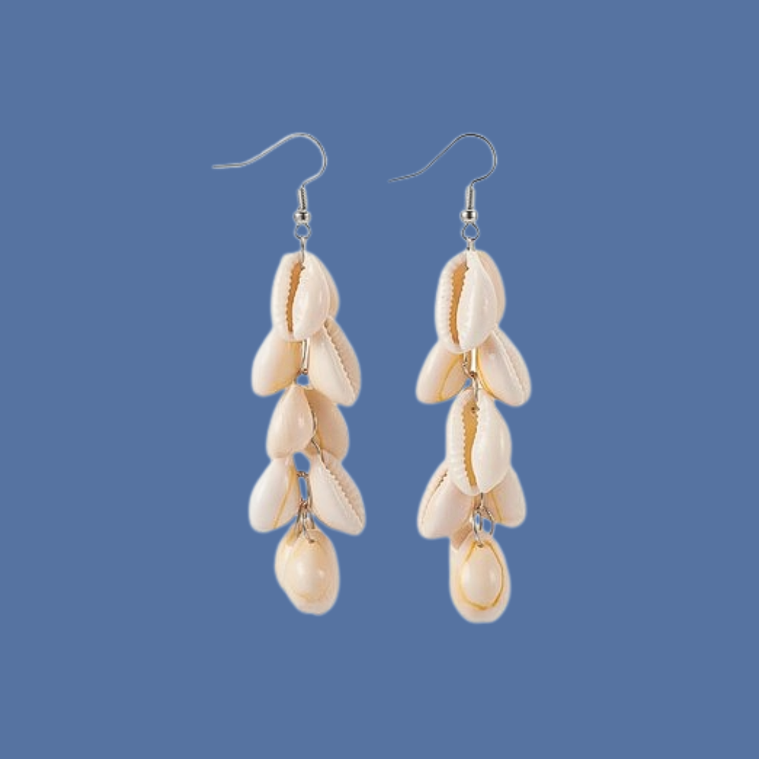 Cowrie Shell Dangle Earrings