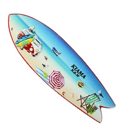 Surf Board Seaside Landscape Magnet