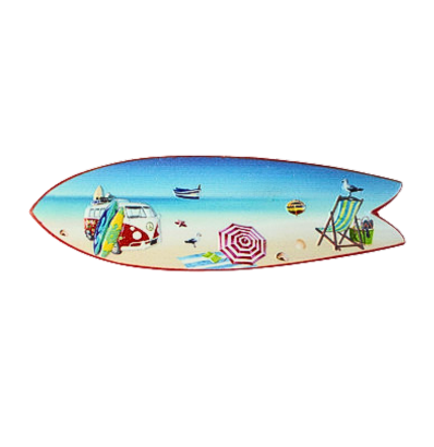 Surf Board Seaside Landscape Magnet