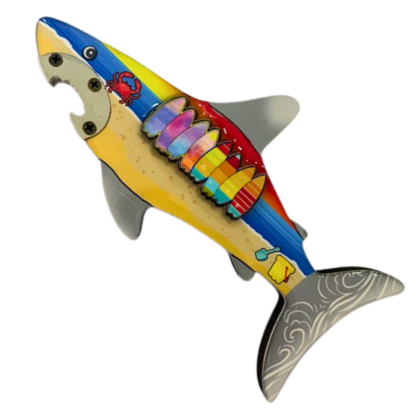 Shark Magnet Bottle Opener w/ Surfboards