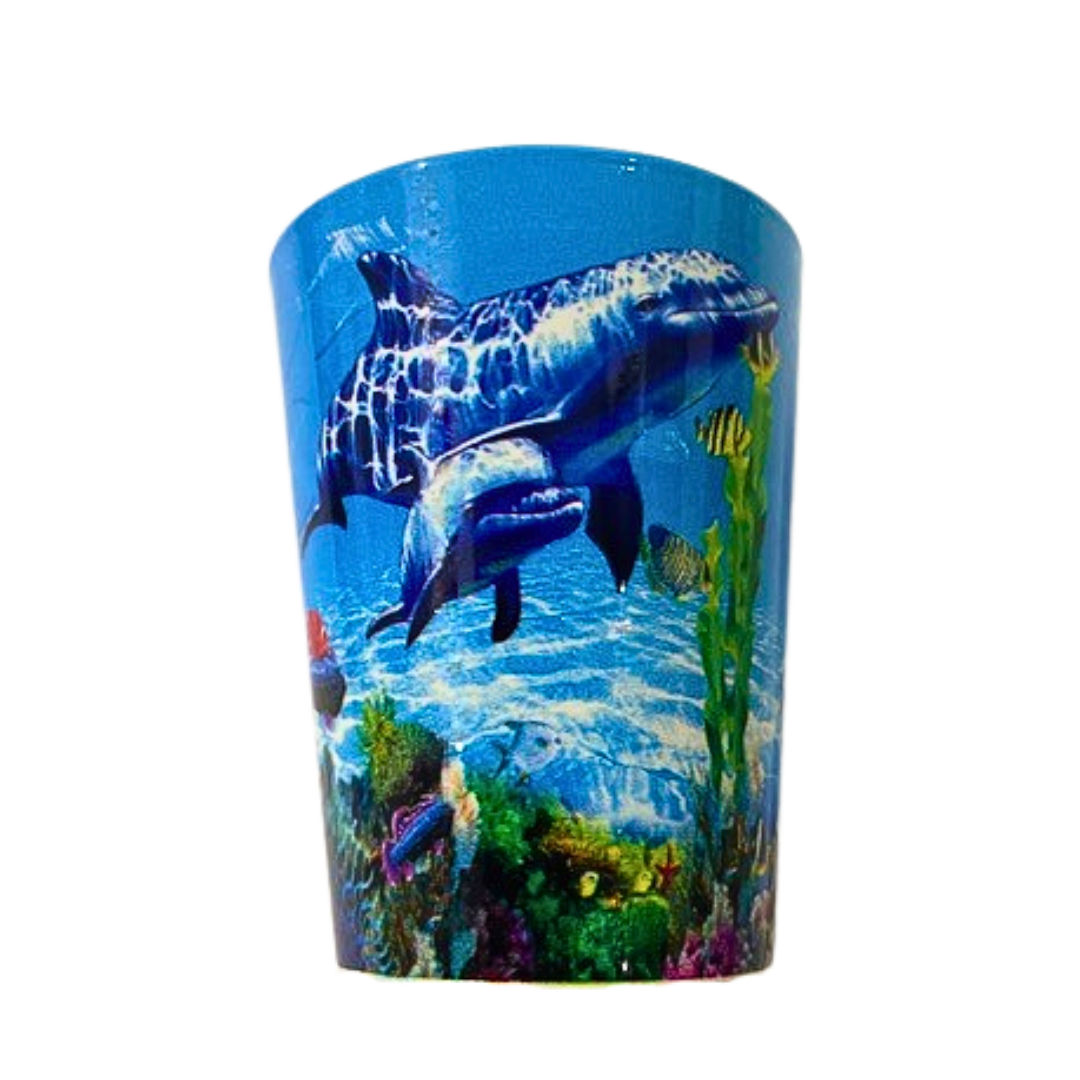 Shot Glass Blue Dolphin