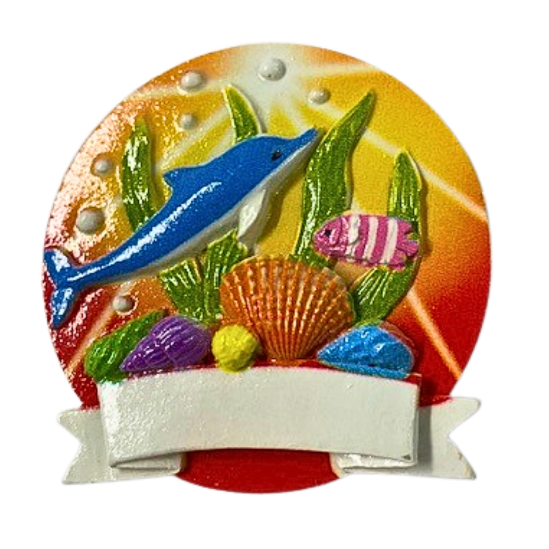 Tropical Magnet with Dolphin and Fish