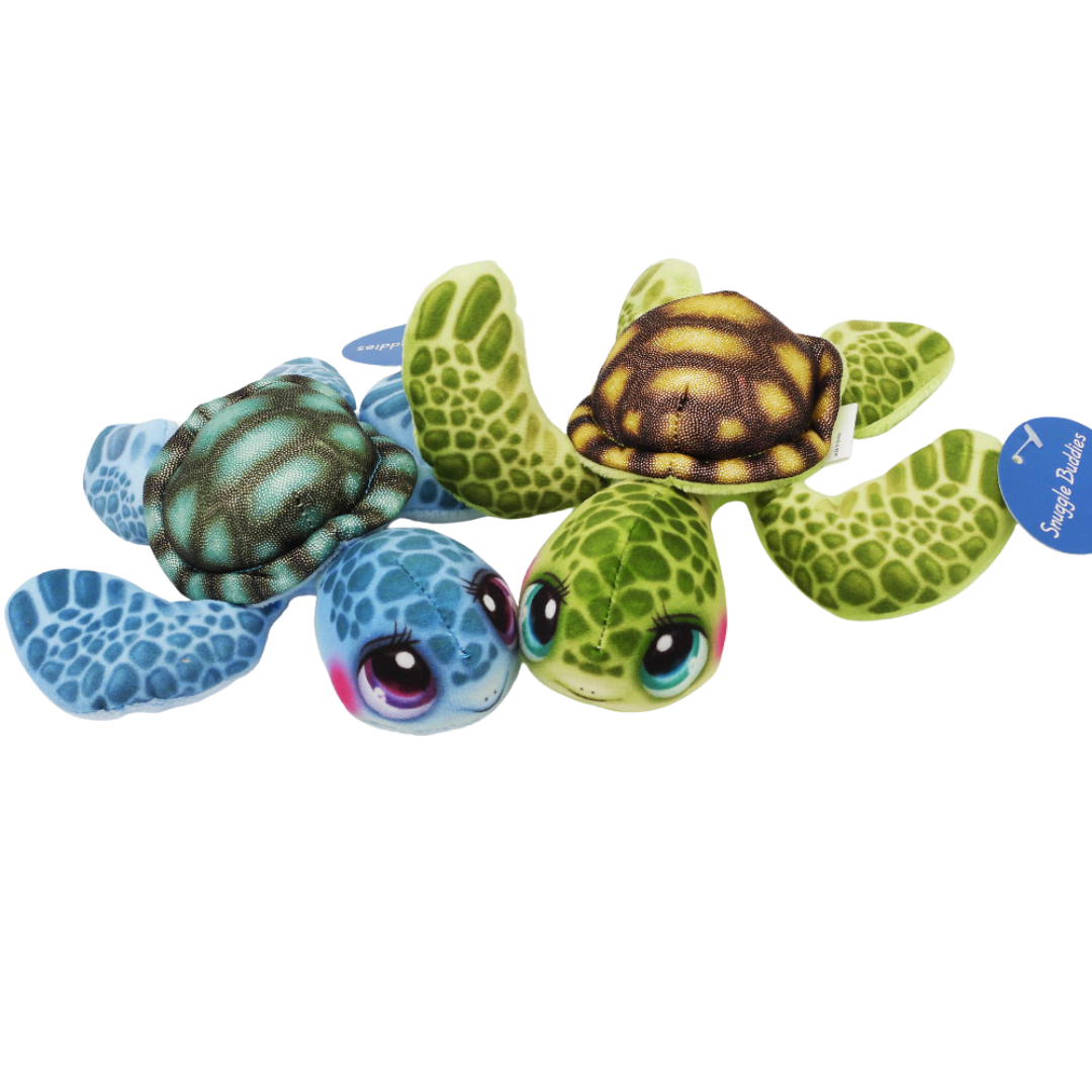 Plush Shining Turtle Blue & Green - 16cm