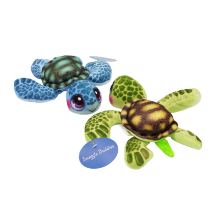 Plush Shining Turtle Blue & Green - 16cm