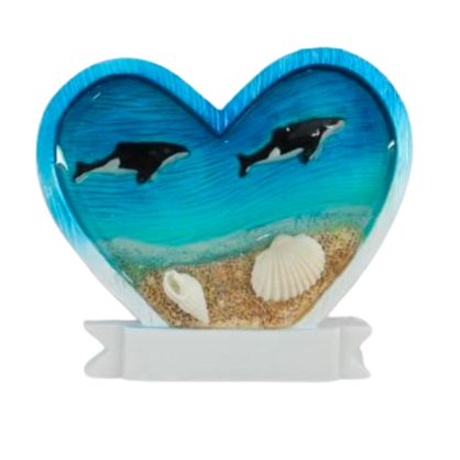 Heart Shape Magnet with Whales