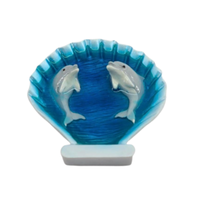 Shell Shape Frame with Dolphins