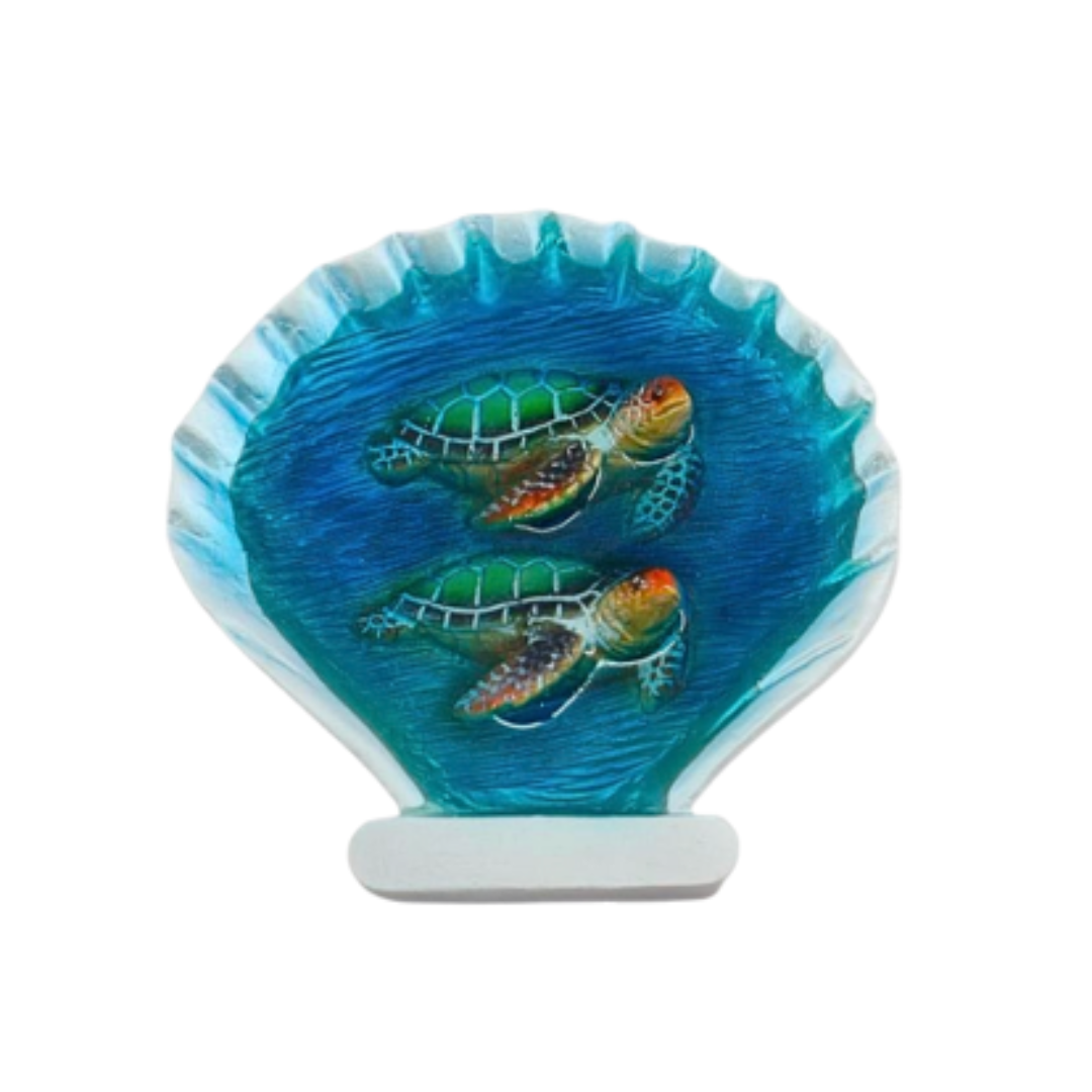 Shell Shape Frame Mag with Turtles