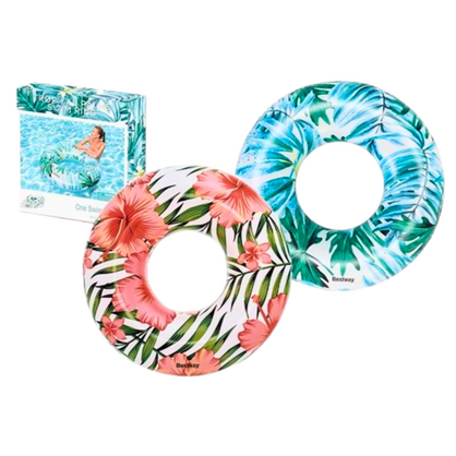 1pce Tropical Palms Swim Ring 119cm