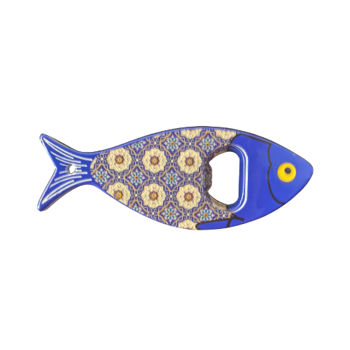 Blue Moroccan Fish Mag Bottle Opener