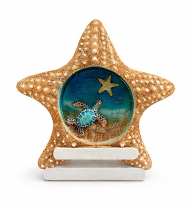 Starfish Frame Magnet w Turtle