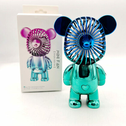 Plated Bear Hand Fan USB – 17cm