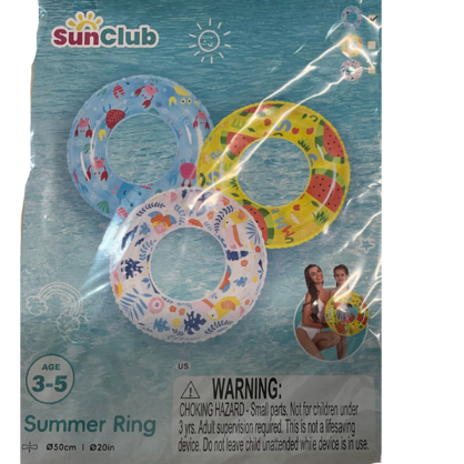 Sunclub Swim Ring Outdoor Inflatable Water Sports Pool Floating Swimming Toys for Kids